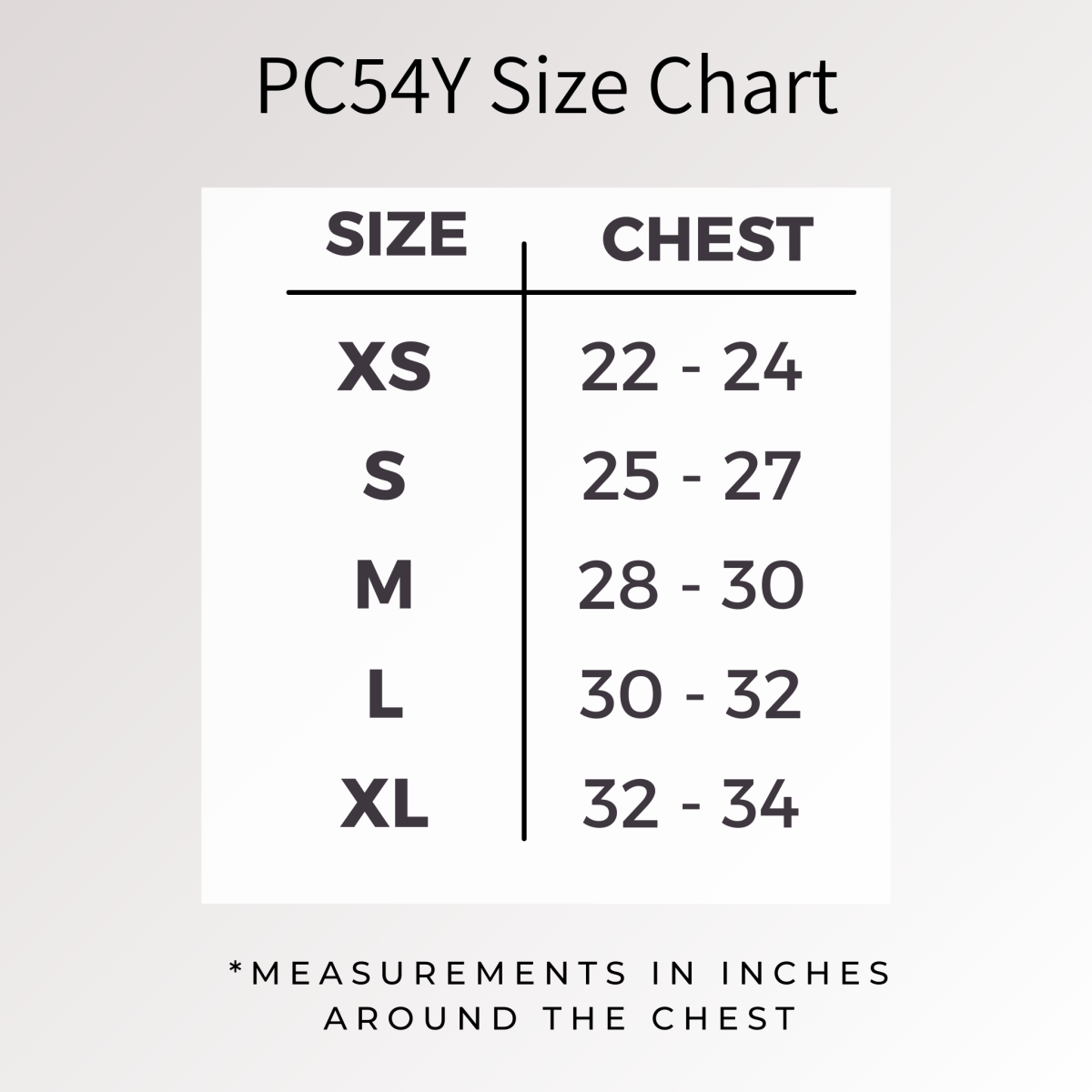 VBS Shirt Youth Size Chart - Polkabean