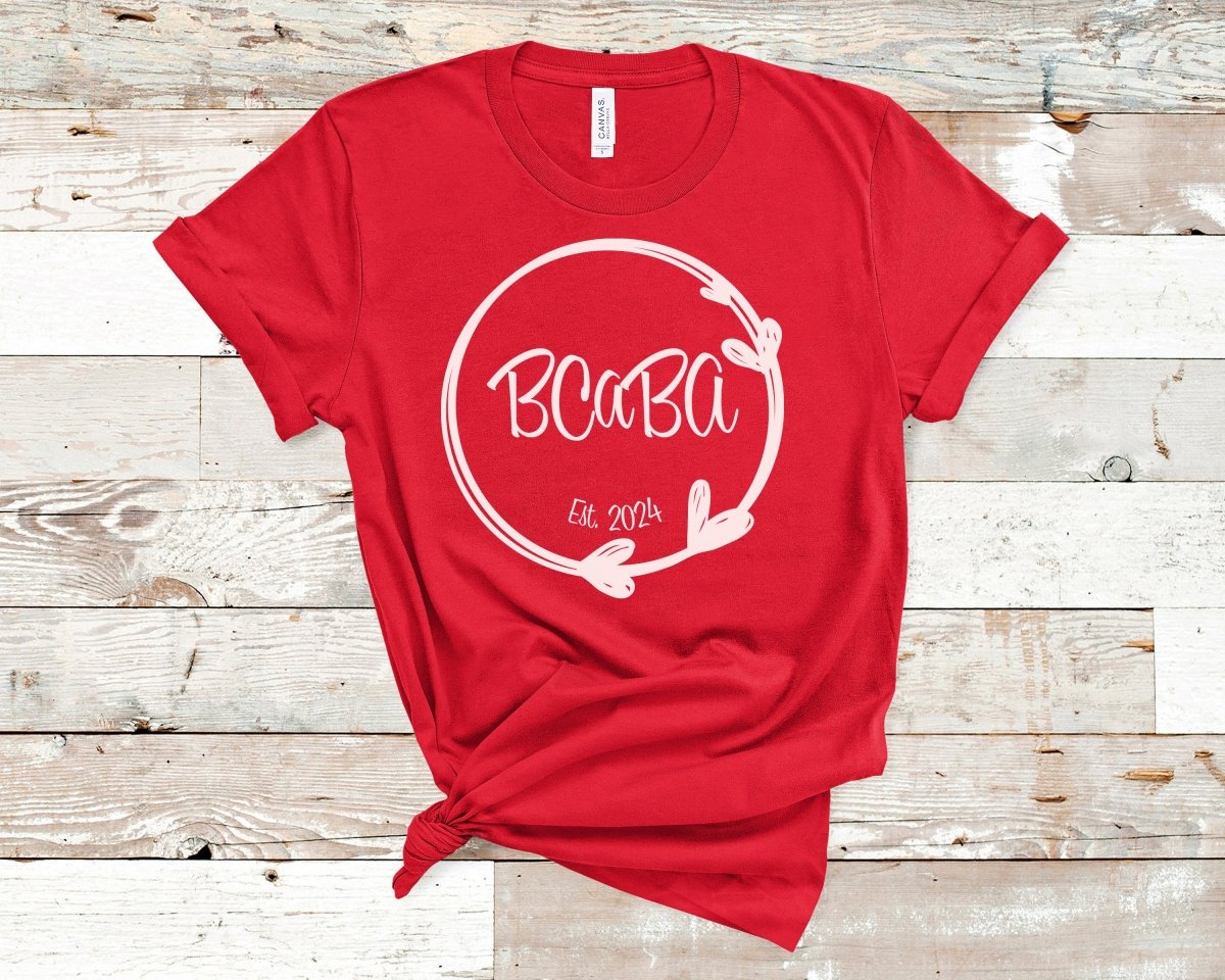 BCaBA Established Heart Circle T-Shirt Red - Polkabean
