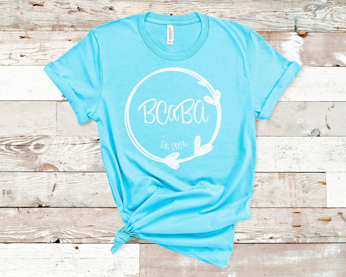 BCaBA Established Heart Circle T-Shirt Aqua - Polkabean