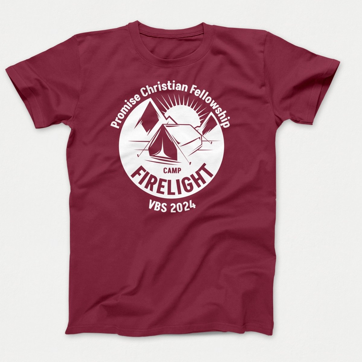 Camp Firelight VBS Shirts - Campground - Youth T-shirts Cardinal - Polkabean