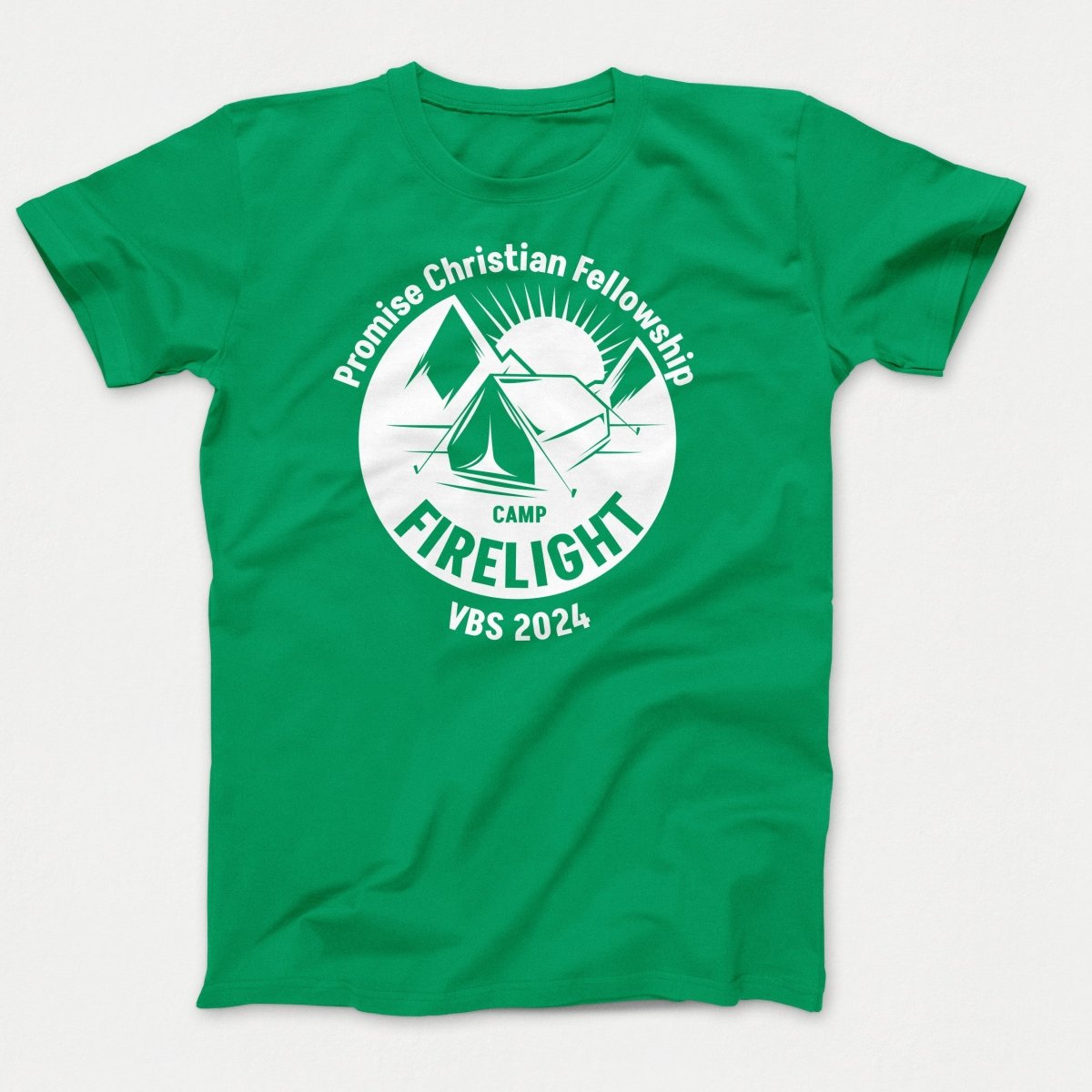 Camp Firelight VBS Shirts - Campground - Youth T-shirts Kelly - Polkabean