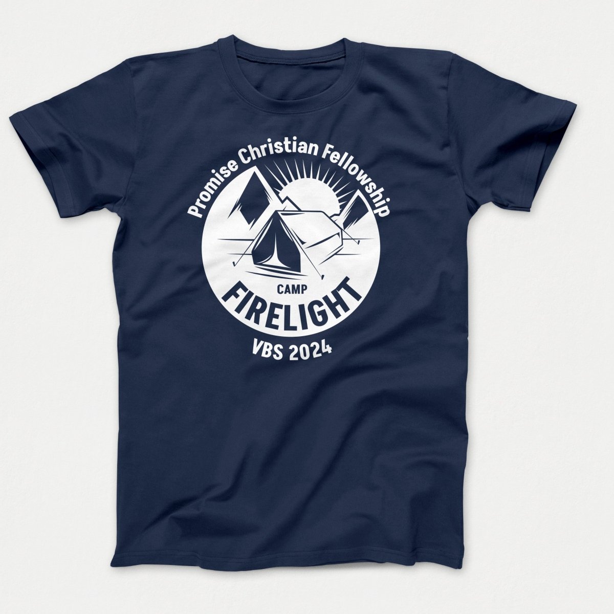 Camp Firelight VBS Shirts - Campground - Youth T-shirts Navy - Polkabean