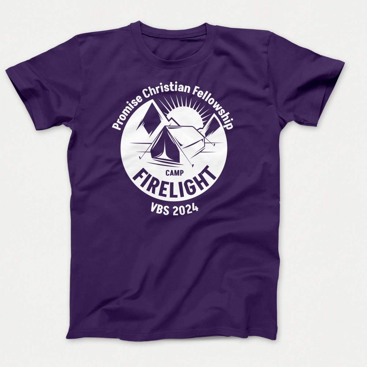 Camp Firelight VBS Shirts - Campground - Youth T-shirts Team Purple - Polkabean