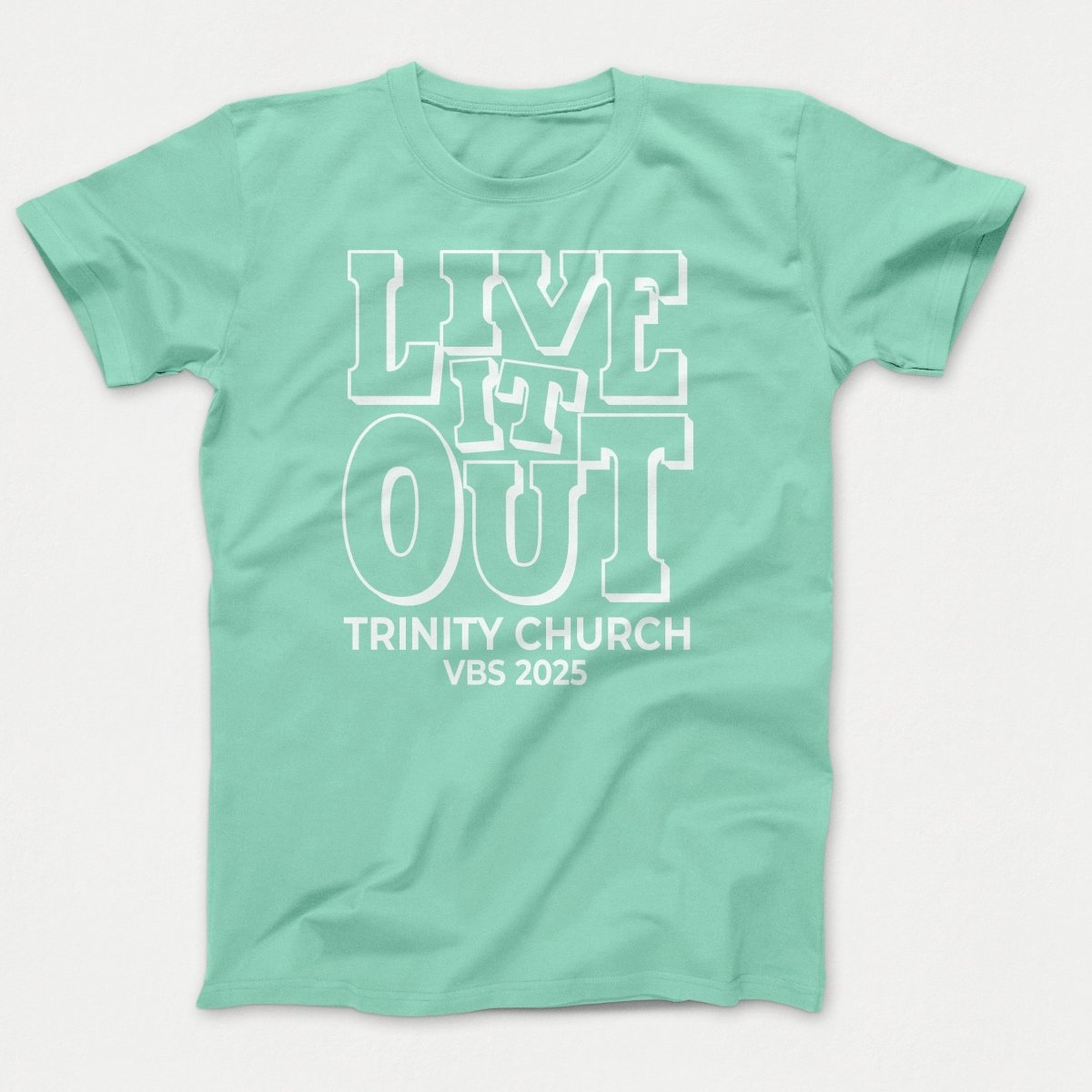 Live it Out VBS Shirts - Adult T-shirts Jadeite - Polkabean