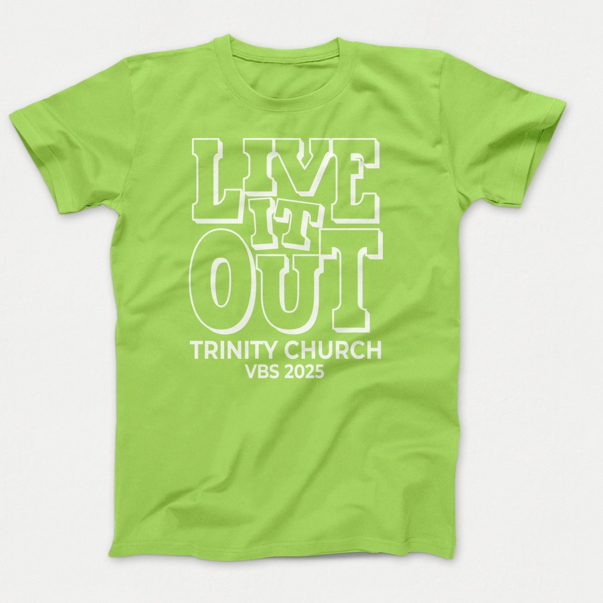 Live it Out VBS Shirts - Adult T-shirts Lavender - Polkabean