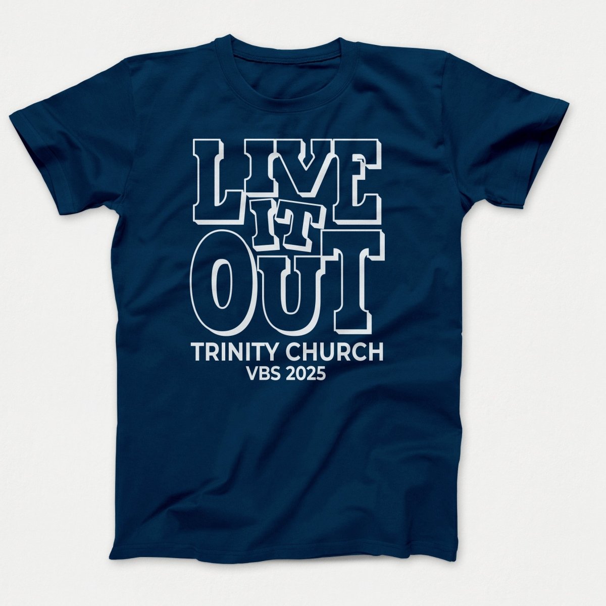 Live it Out VBS Shirts - Adult T-shirts Neptune Blue - Polkabean