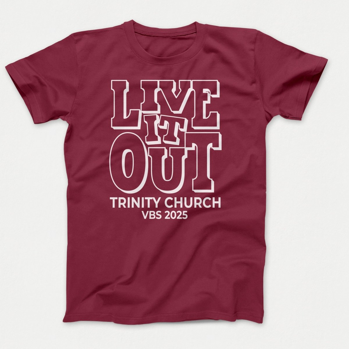 Live it Out VBS Shirts - Youth T-shirts Cardinal - Polkabean
