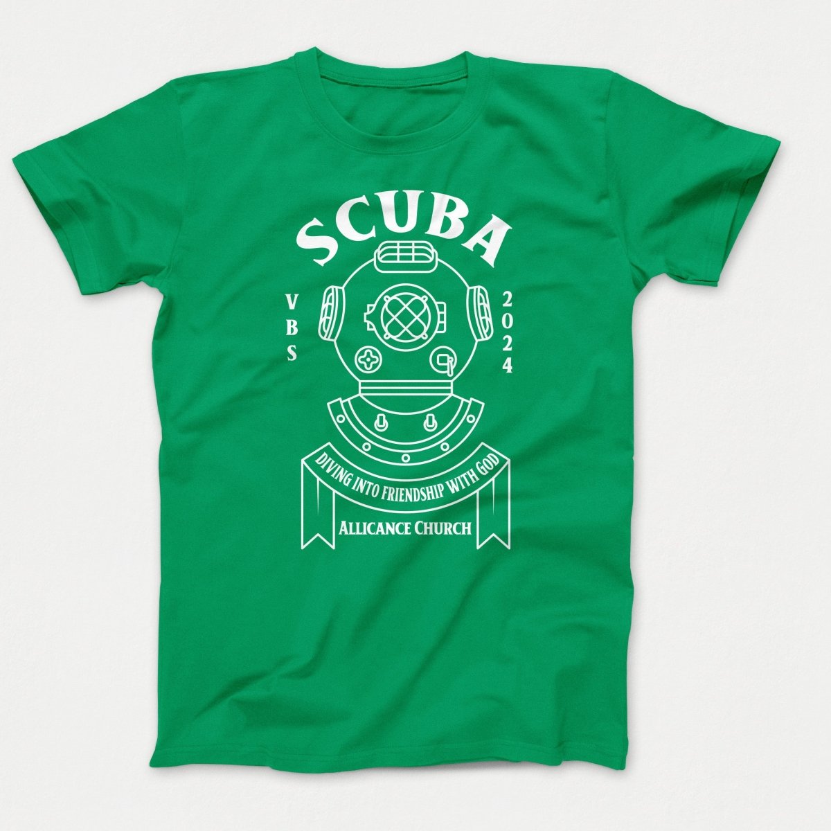 Scuba VBS Shirts - Diving Helmet - Youth T-shirts Kelly - Polkabean