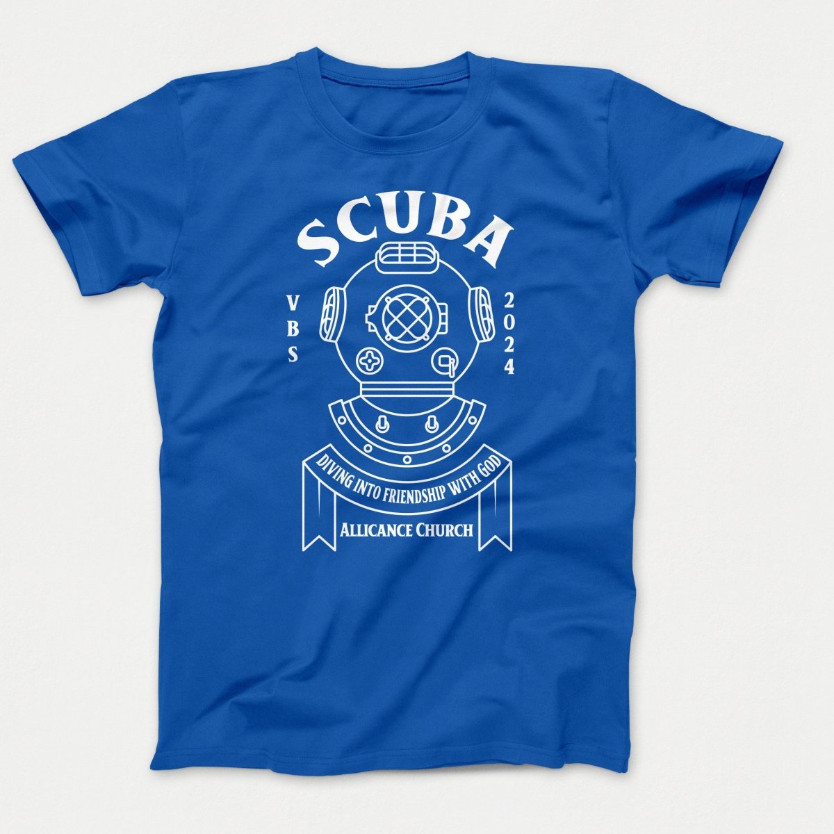 Scuba VBS Shirts - Diving Helmet - Youth T-shirts Royal - Polkabean