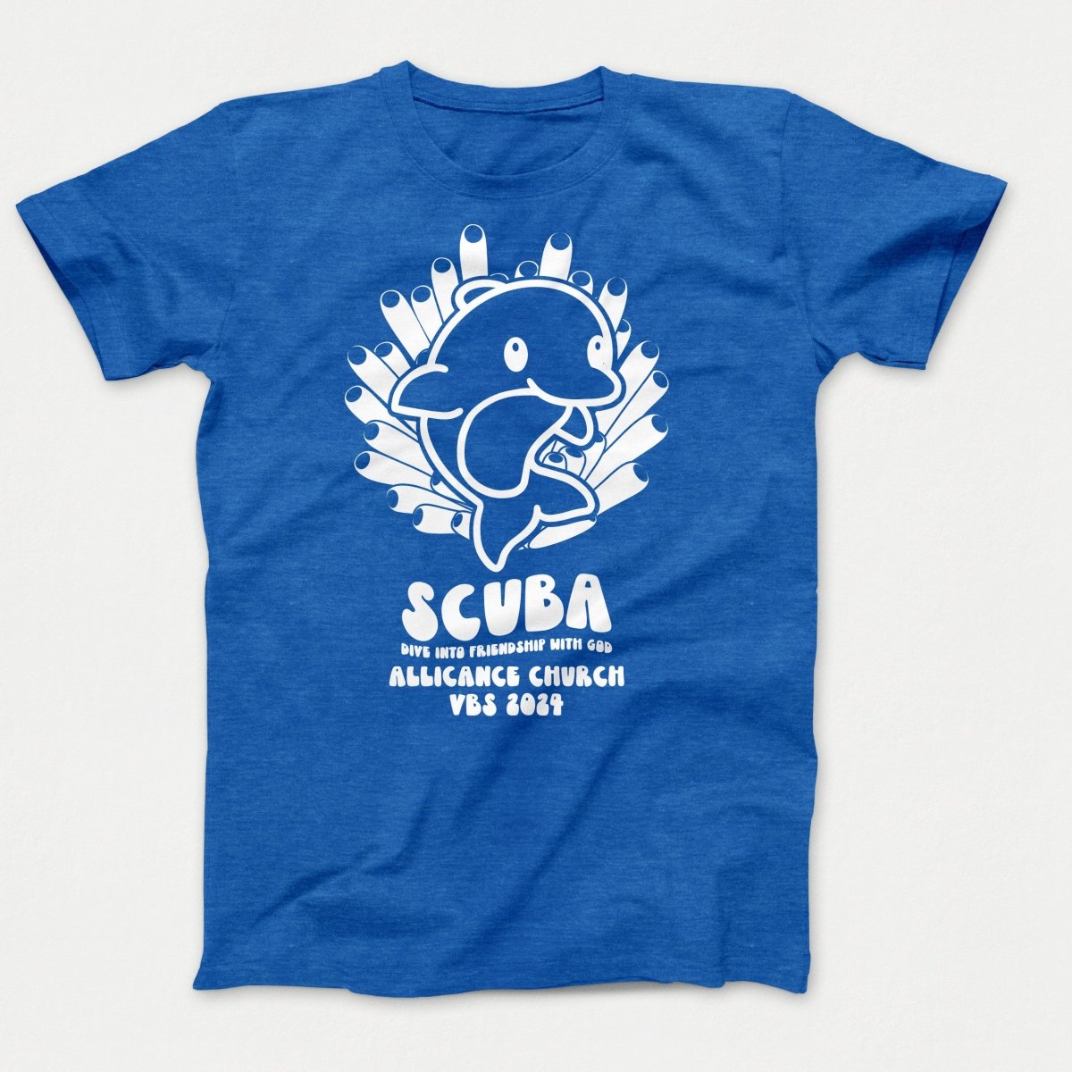 Scuba VBS Shirts - Dolphin - Adult T-shirts Heather Royal - Polkabean