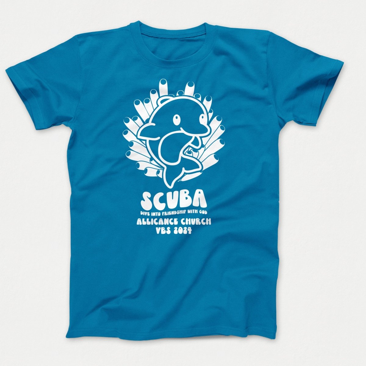 Scuba VBS Shirts - Dolphin - Adult T-shirts Sapphire - Polkabean