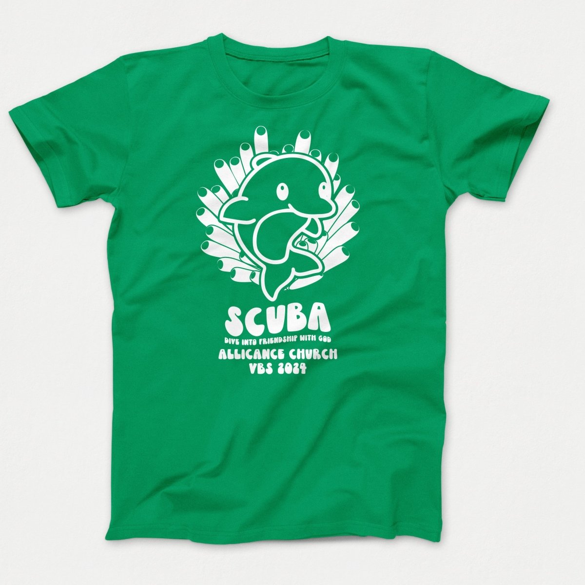 Scuba VBS Shirts - Dolphin - Adult T-shirts Kelly - Polkabean