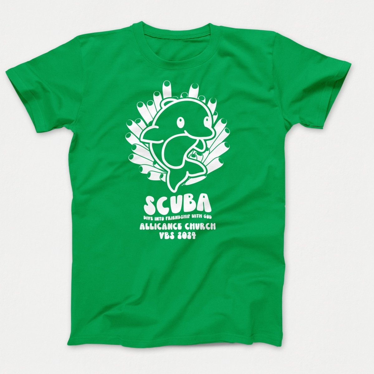 Scuba VBS Shirts - Dolphin - Adult T-shirts Clover Green - Polkabean