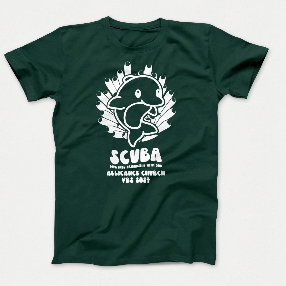 Scuba VBS Shirts - Dolphin - Adult T-shirts Dark Green - Polkabean