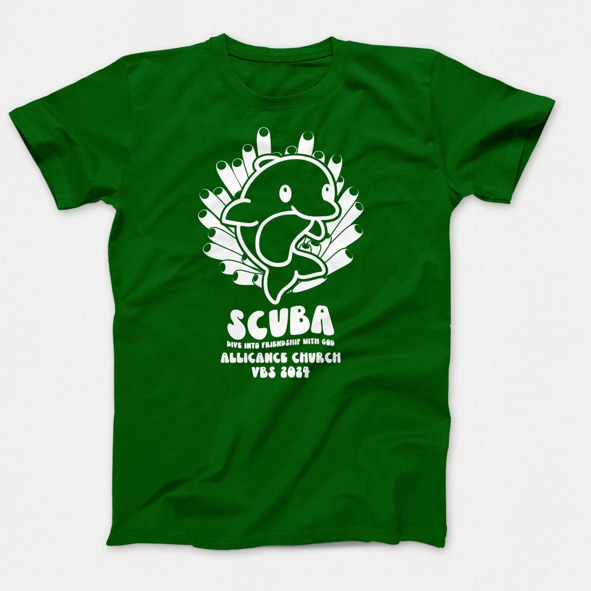 Scuba VBS Shirts - Dolphin - Youth T-shirts Dark Green - Polkabean