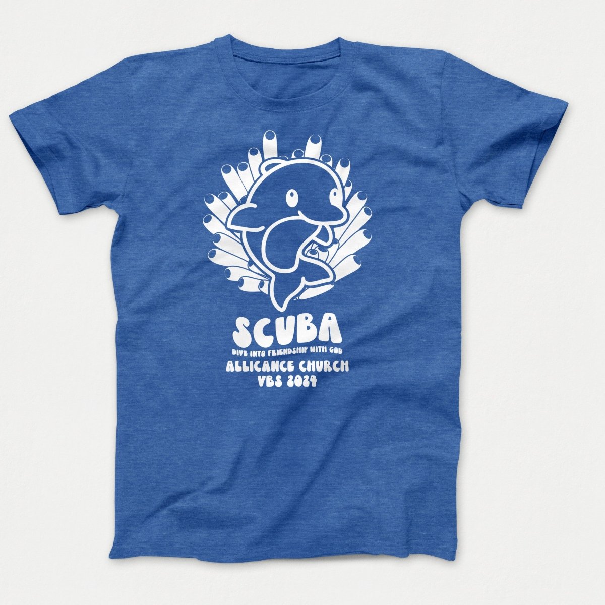 Scuba VBS Shirts - Dolphin - Youth T-shirts Heather Royal - Polkabean