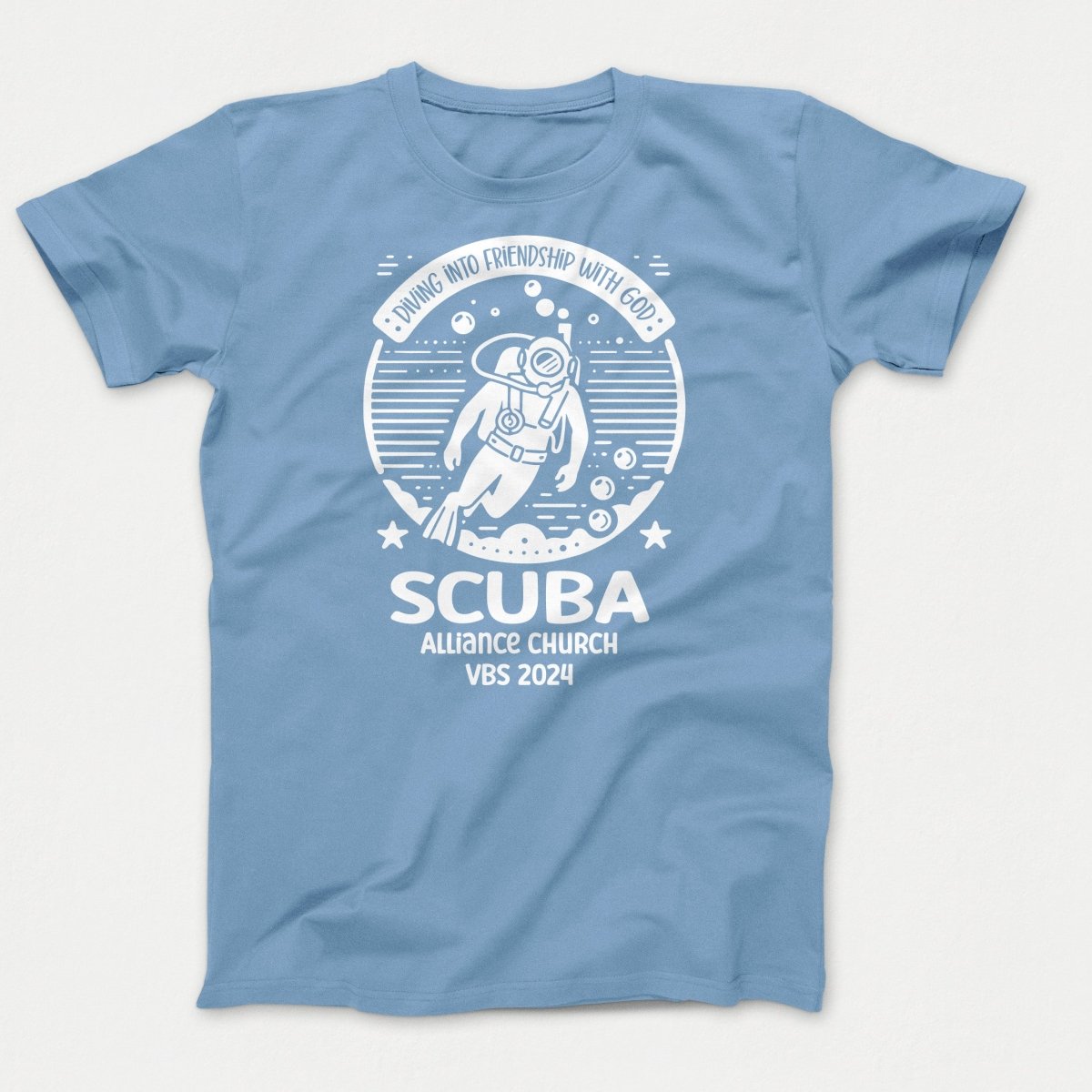 Scuba VBS Shirts - Scuba Diver - Adult T-shirts Tundra Blue - Polkabean
