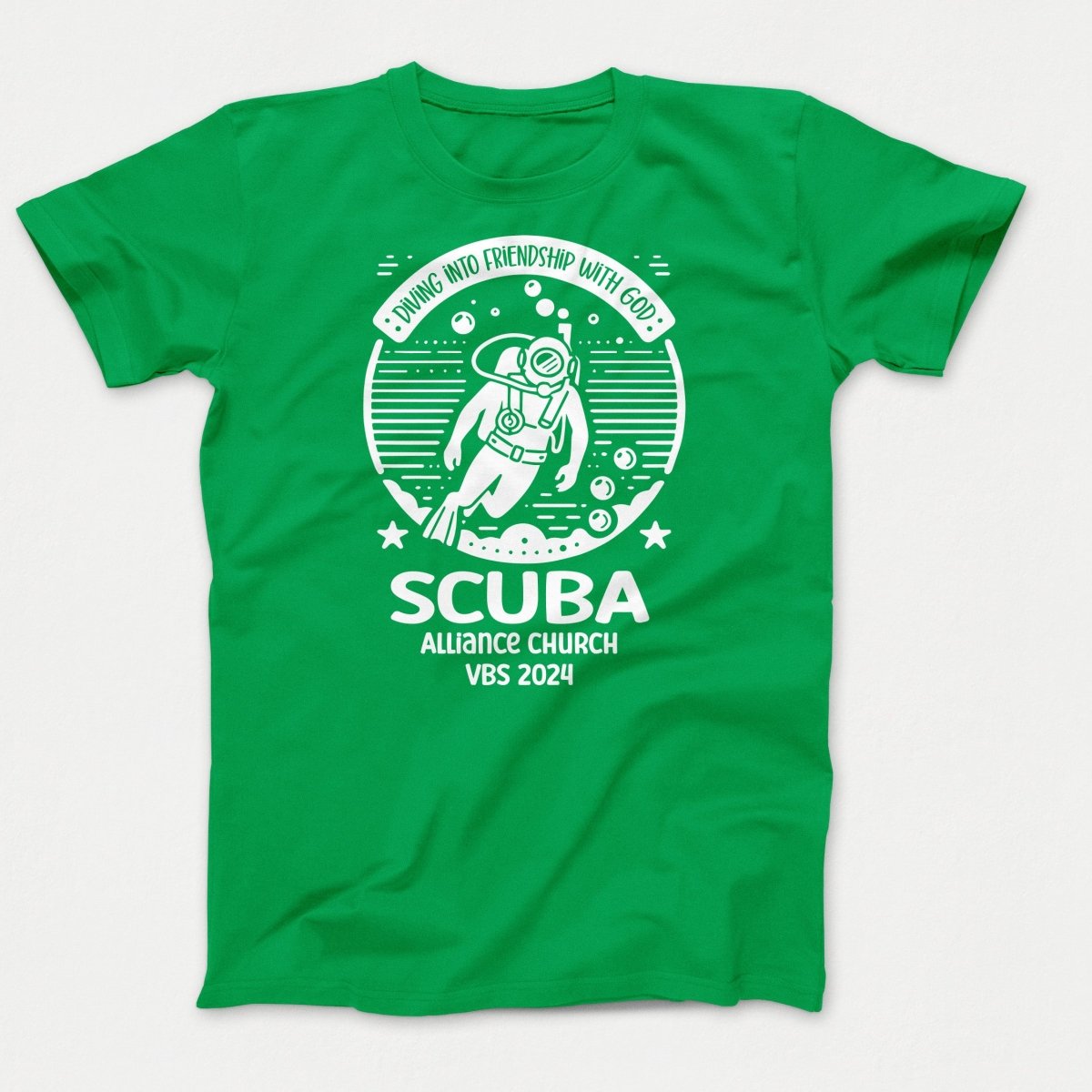 Scuba VBS Shirts - Scuba Diver - Youth T-shirts Clover Green - Polkabean