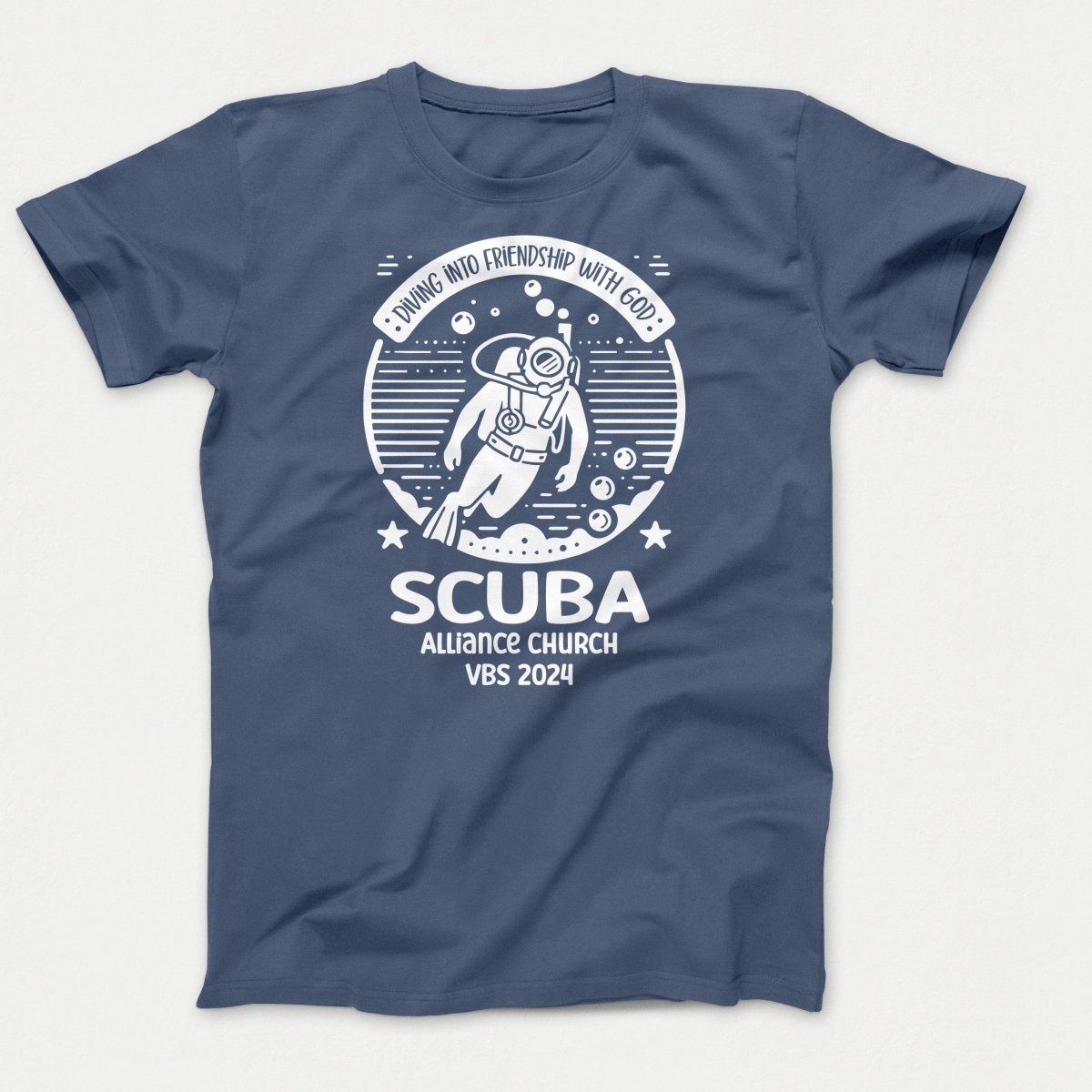 Scuba VBS Shirts - Scuba Diver - Youth T-shirts Steel Blue - Polkabean