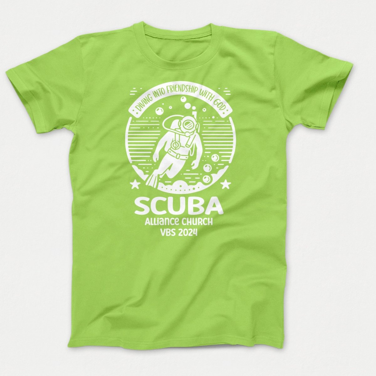 Scuba VBS Shirts - Scuba Diver - Youth T-shirts Lime - Polkabean