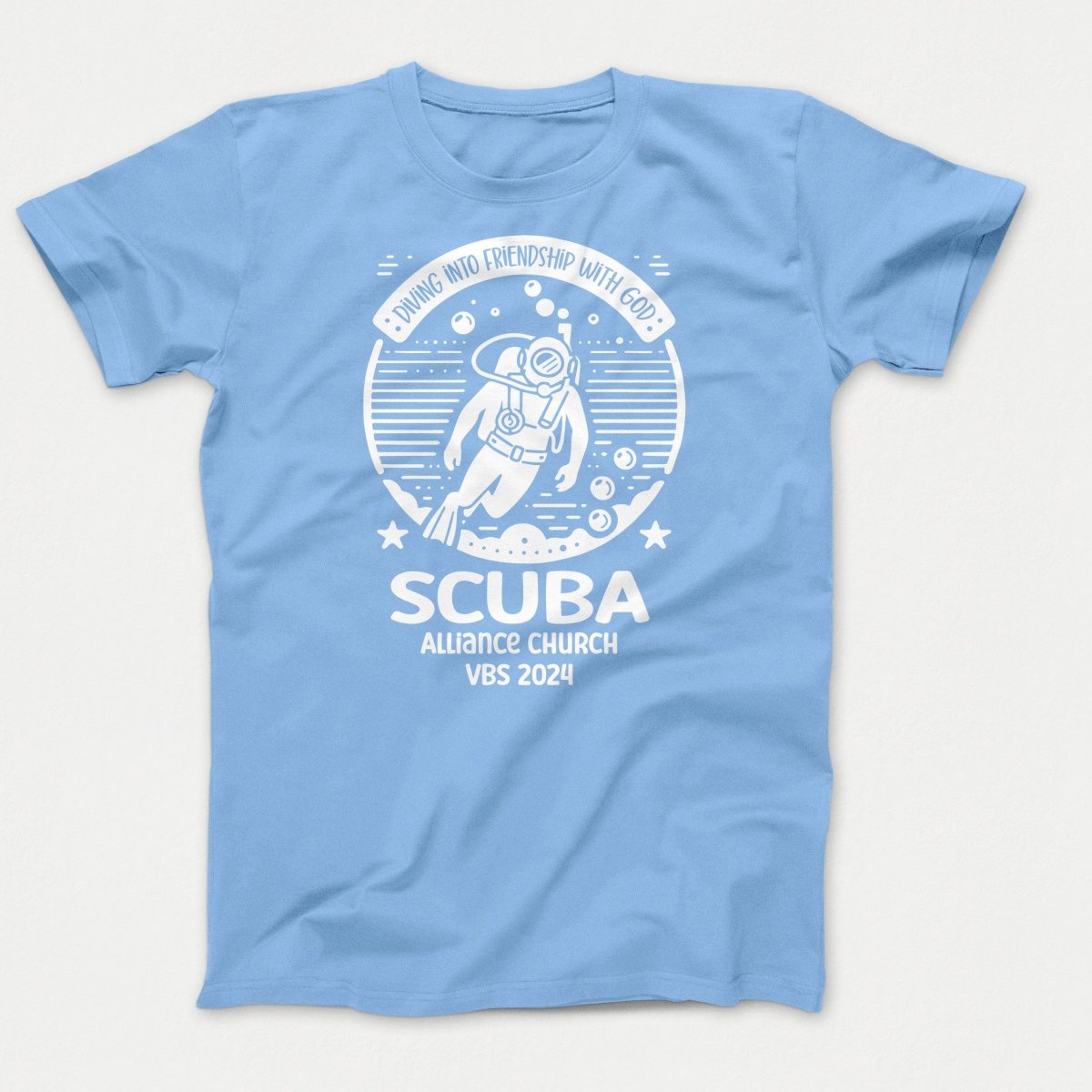 Scuba VBS Shirts - Scuba Diver - Youth T-shirts Light Blue - Polkabean