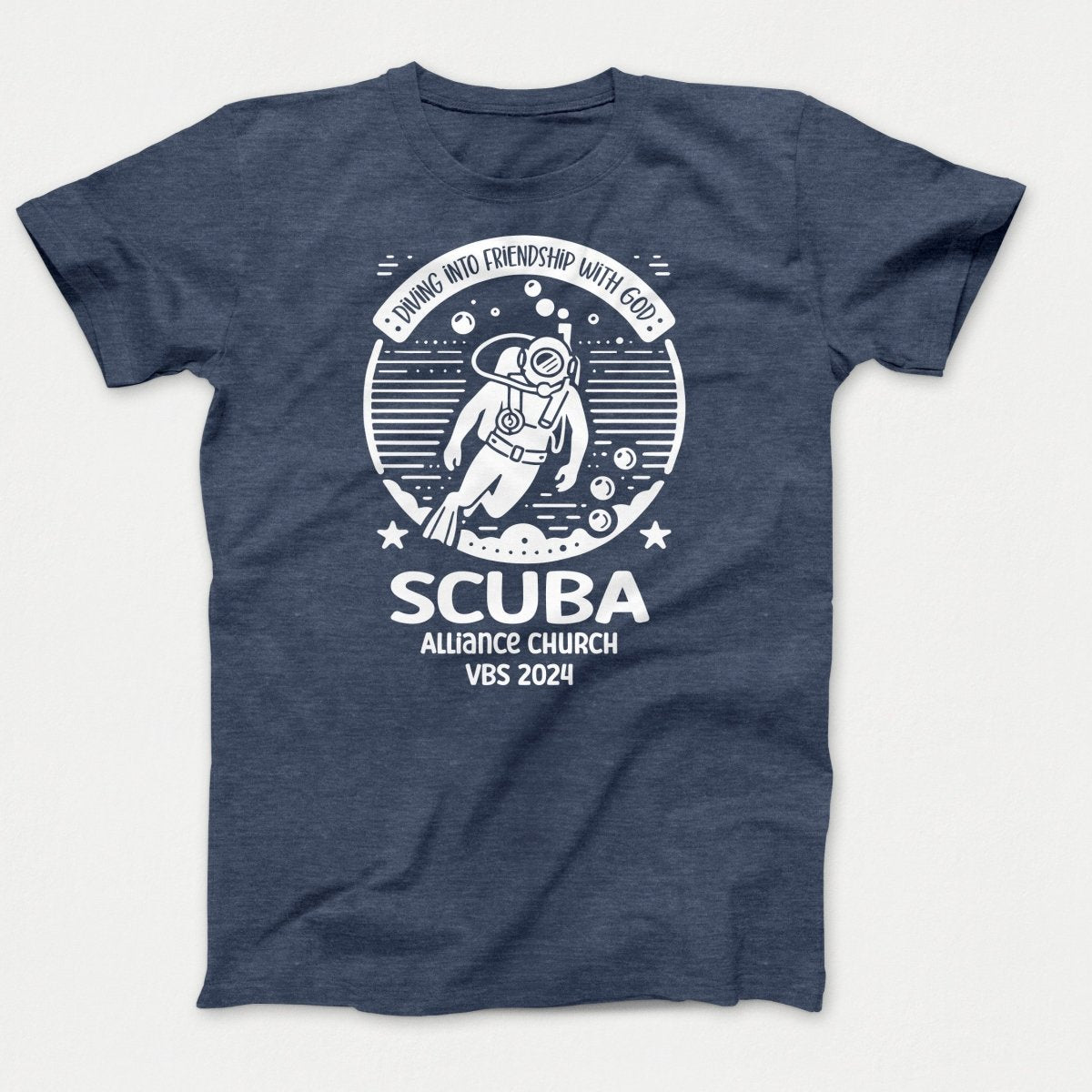 Scuba VBS Shirts - Scuba Diver - Youth T-shirts Heather Navy - Polkabean