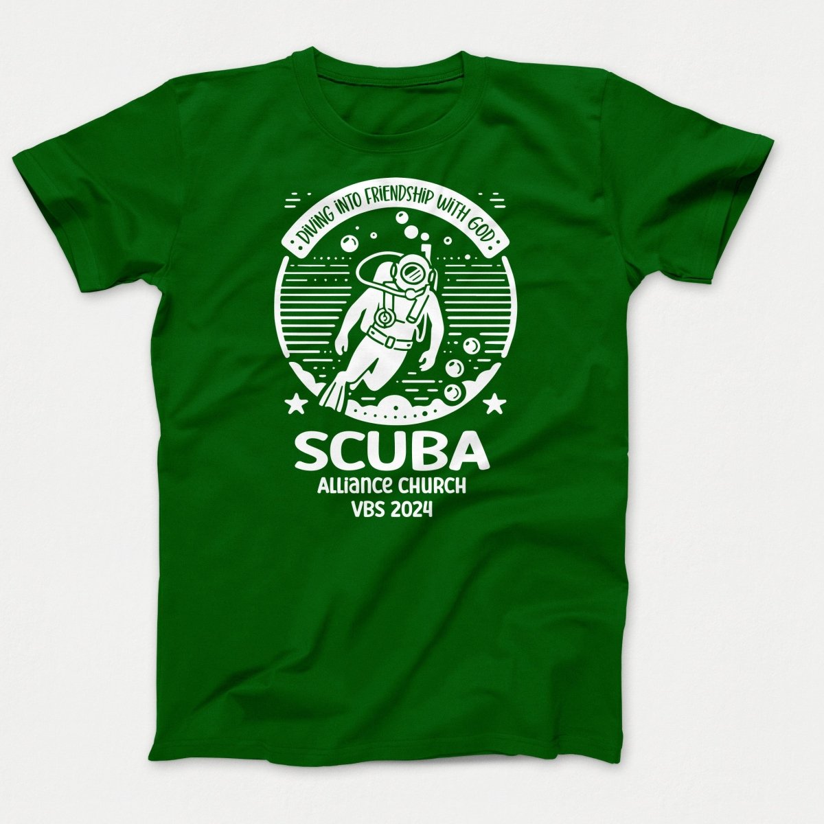 Scuba VBS Shirts - Scuba Diver - Youth T-shirts Dark Green - Polkabean