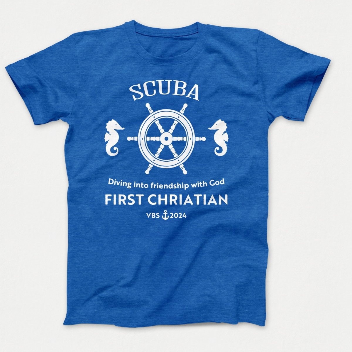 Scuba VBS Shirts - Seahorse - Adult T-shirts Heather Royal - Polkabean