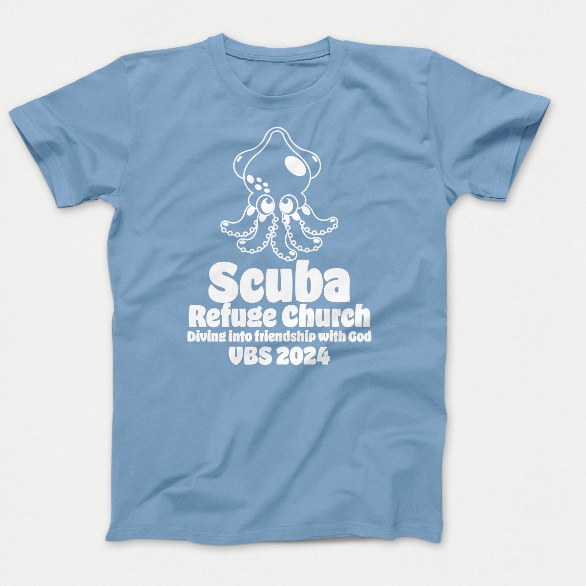 Scuba VBS Shirts - Squid - Adult T-shirts Tundra Blue - Polkabean