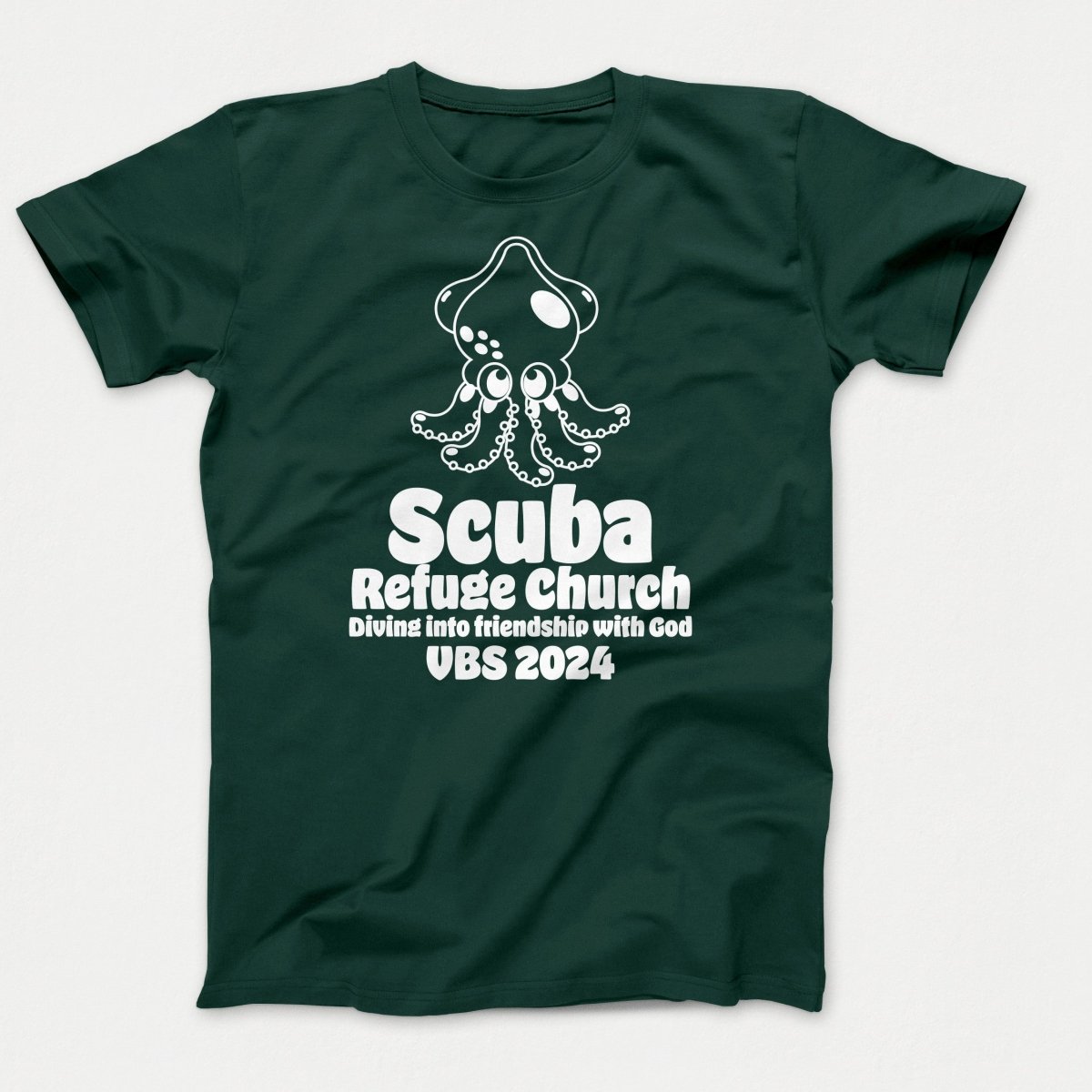 Scuba VBS Shirts - Squid - Adult T-shirts Dark Green - Polkabean