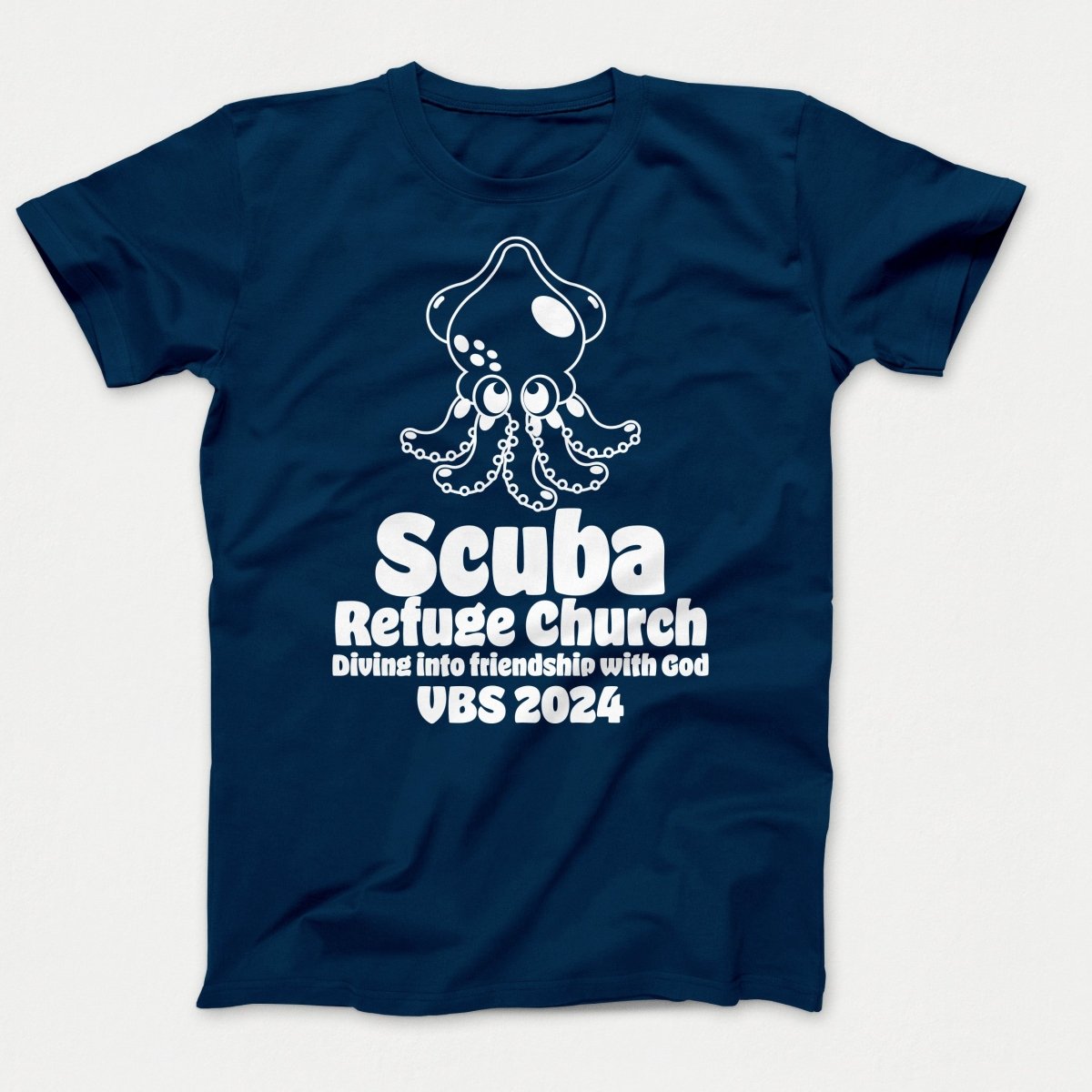 Scuba VBS Shirts - Squid - Adult T-shirts Neptune Blue - Polkabean