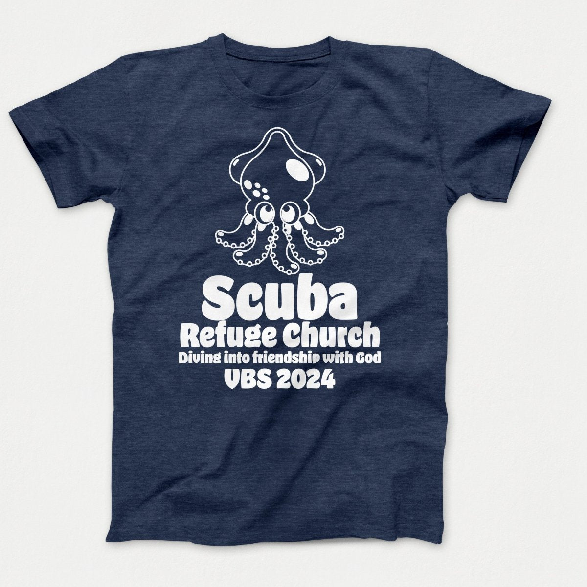 Scuba VBS Shirts - Squid - Adult T-shirts Heather Navy - Polkabean