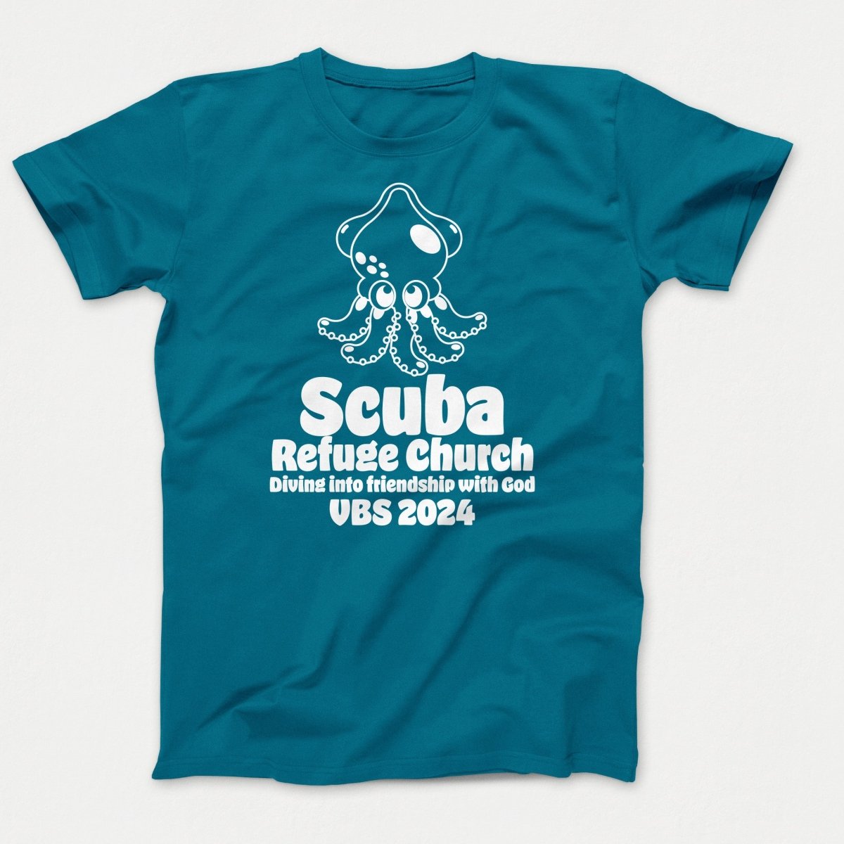 Scuba VBS Shirts - Squid - Adult T-shirts Teal - Polkabean