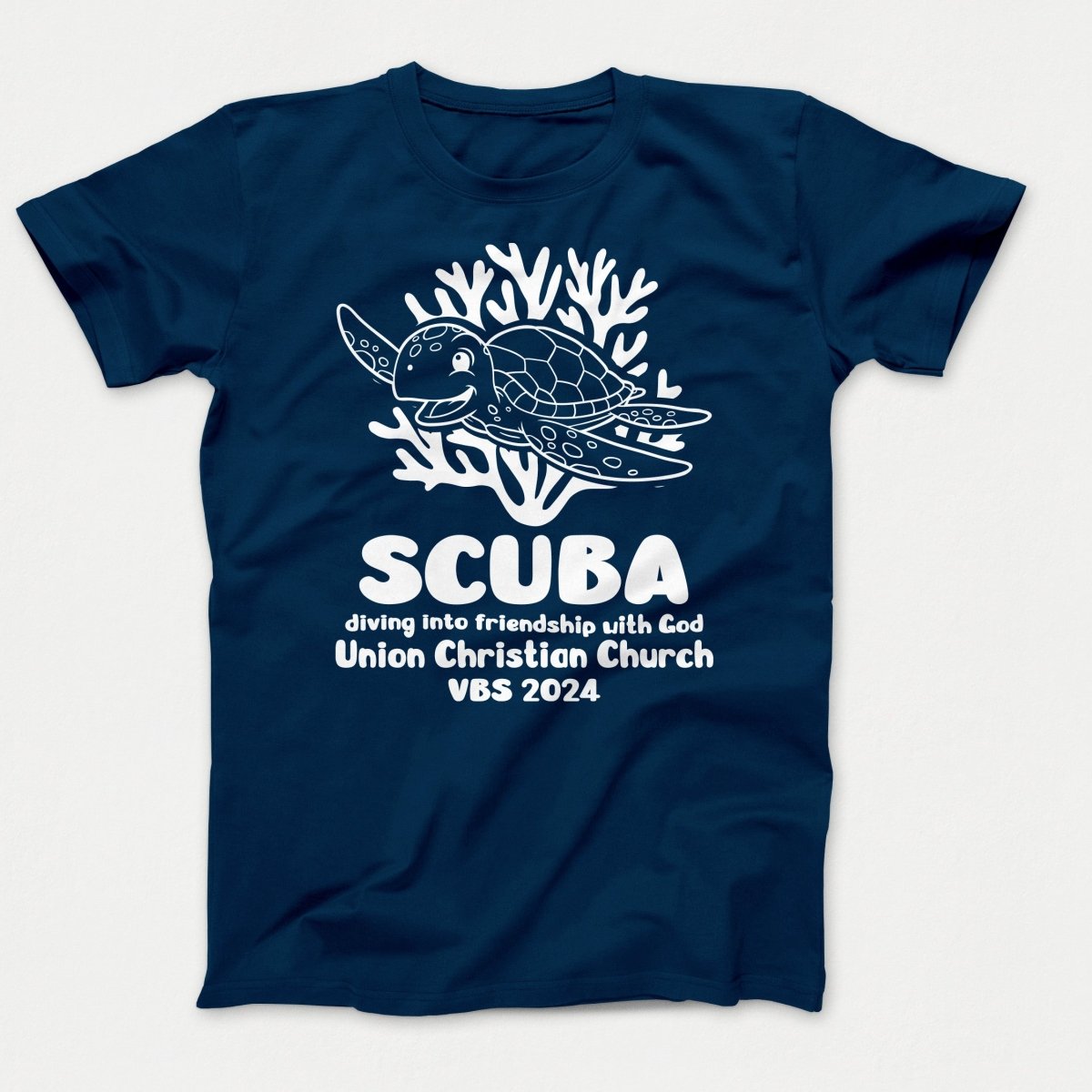 Scuba VBS Shirts - Turtle - Adult T-shirts Neptune Blue - Polkabean