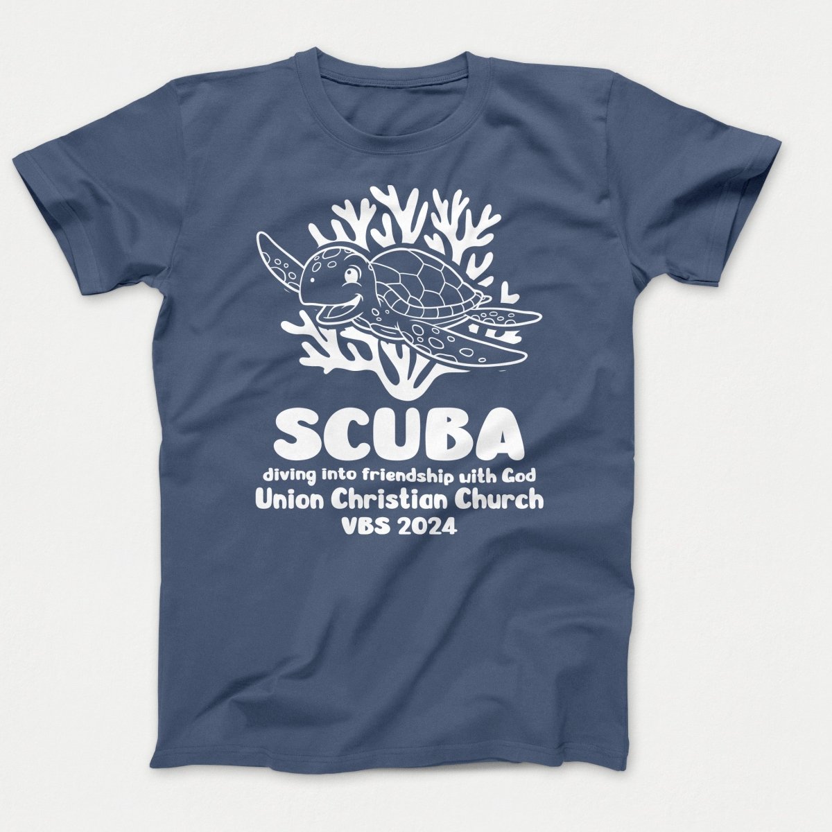 Scuba VBS Shirts - Turtle - Youth T-shirts Steel Blue - Polkabean