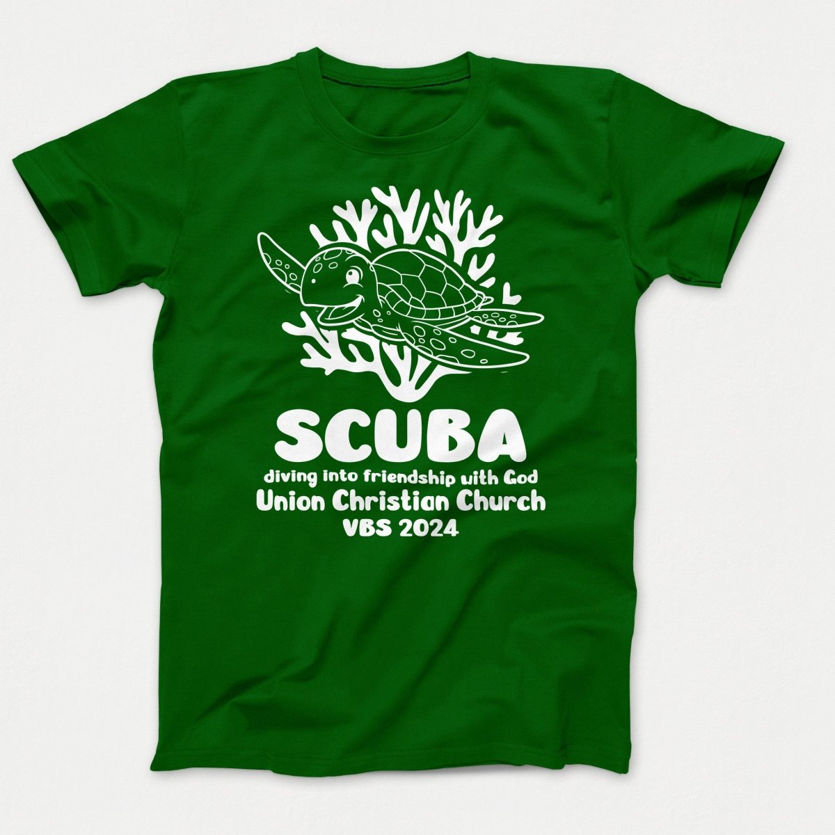 Scuba VBS Shirts - Turtle - Youth T-shirts Dark Green - Polkabean