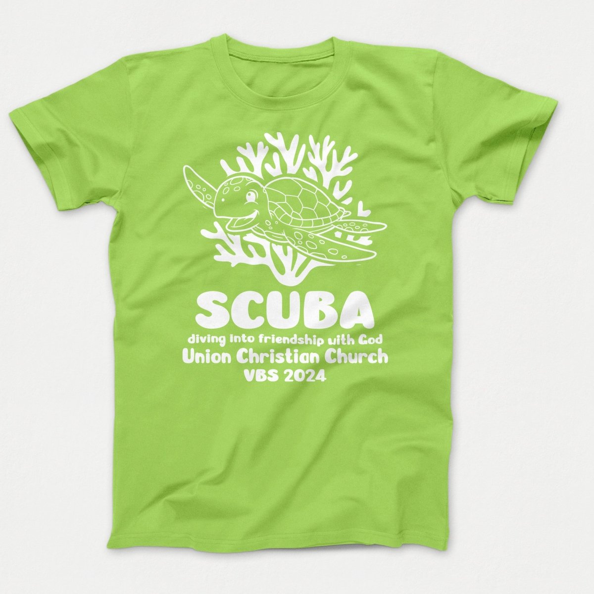 Scuba VBS Shirts - Turtle - Youth T-shirts Lime - Polkabean