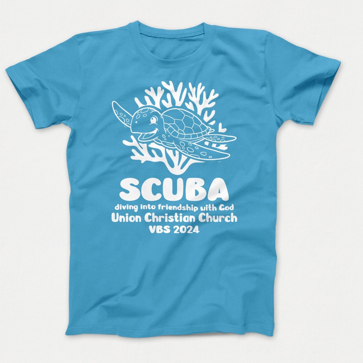 Scuba VBS Shirts - Turtle - Youth T-shirts Aquatic Blue - Polkabean