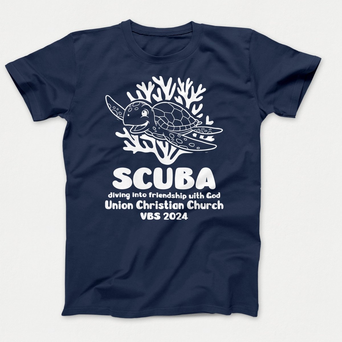 Scuba VBS Shirts - Turtle - Youth T-shirts Navy - Polkabean