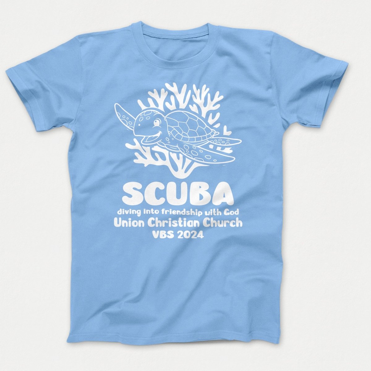 Scuba VBS Shirts - Turtle - Youth T-shirts Light Blue - Polkabean