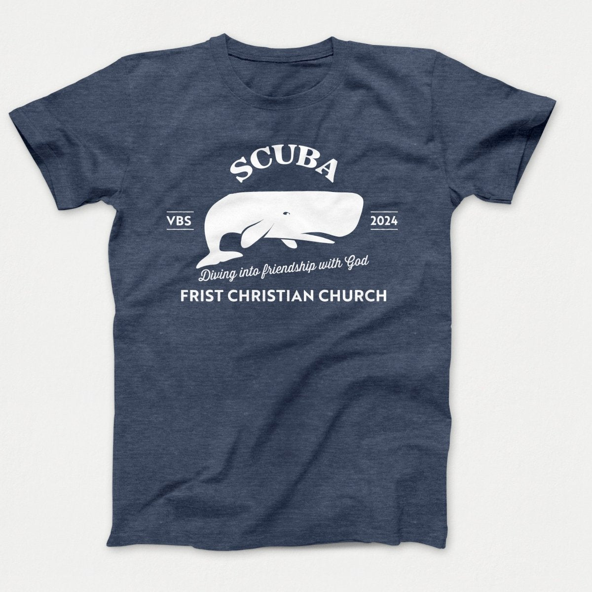 Scuba VBS Shirts - Whale - Youth T-shirts Heather Navy - Polkabean
