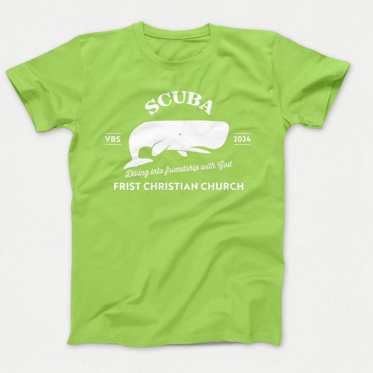 Scuba VBS Shirts - Whale - Youth T-shirts Lime - Polkabean