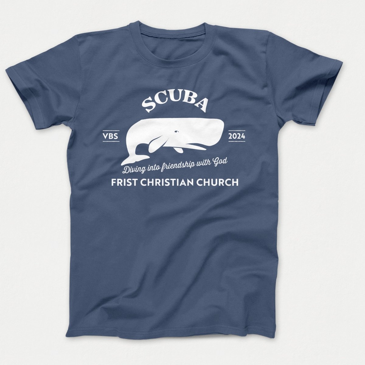 Scuba VBS Shirts - Whale - Youth T-shirts Steel Blue - Polkabean