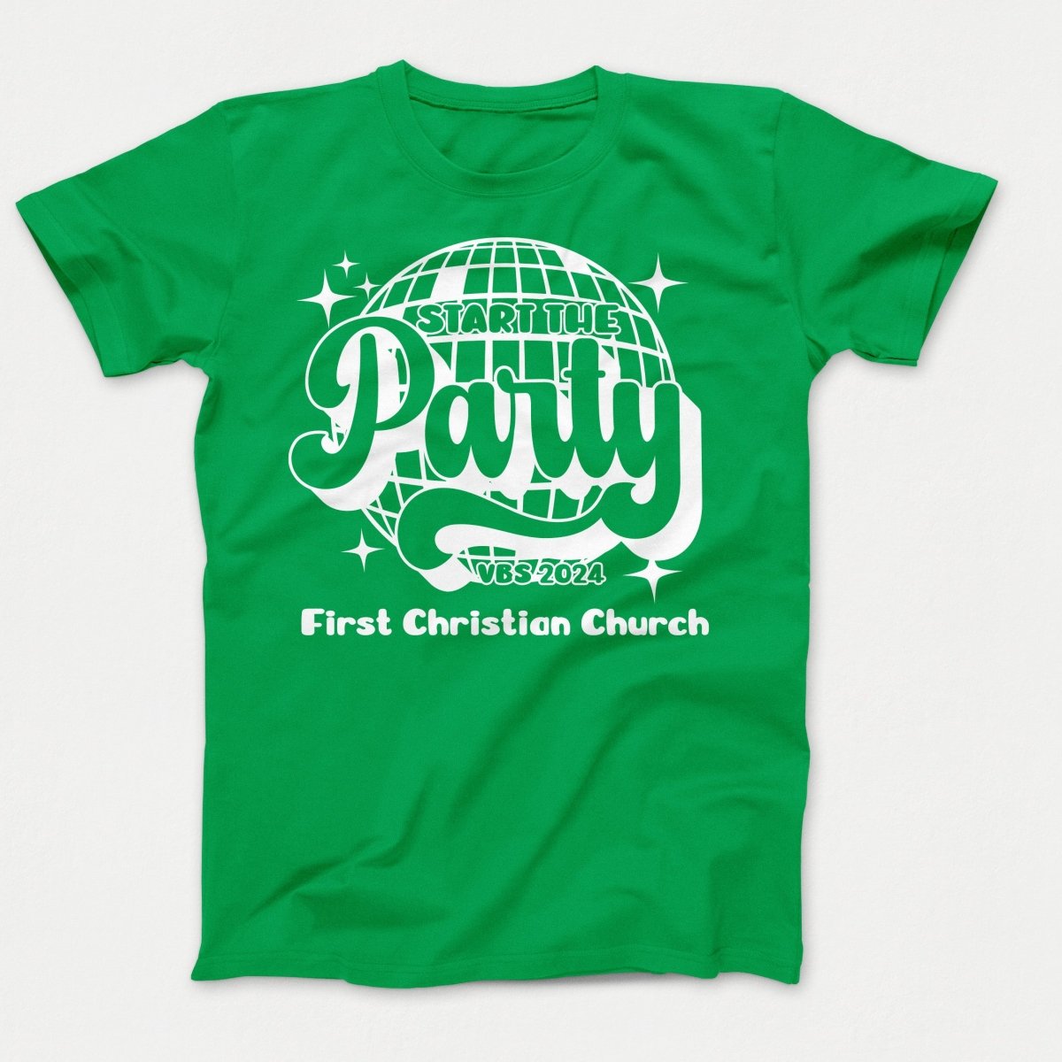 Start The Party VBS Shirts - Youth Clover Green - Polkabean