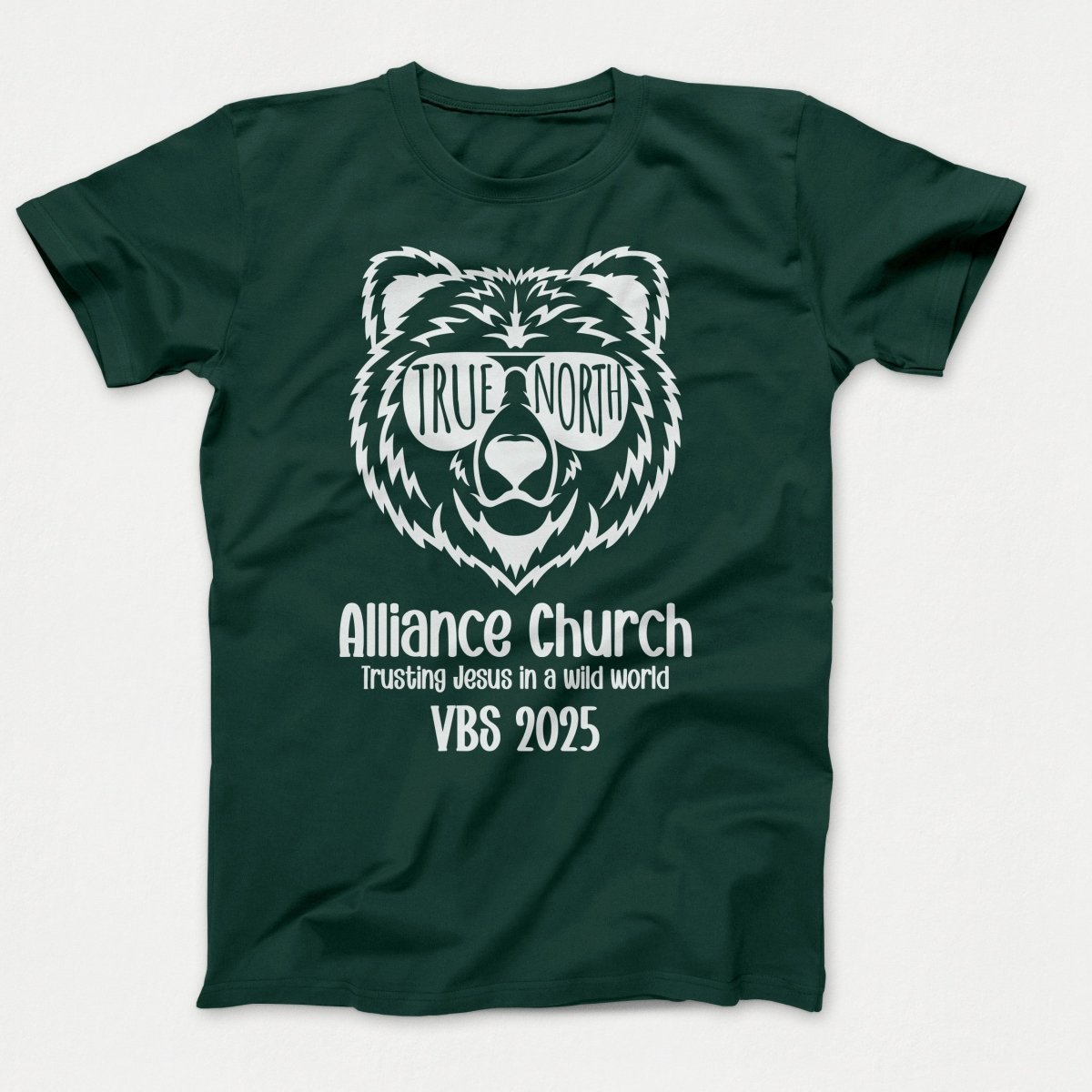 True North VBS Shirts - Bear Face - Adult T-shirts Dark Green - Polkabean