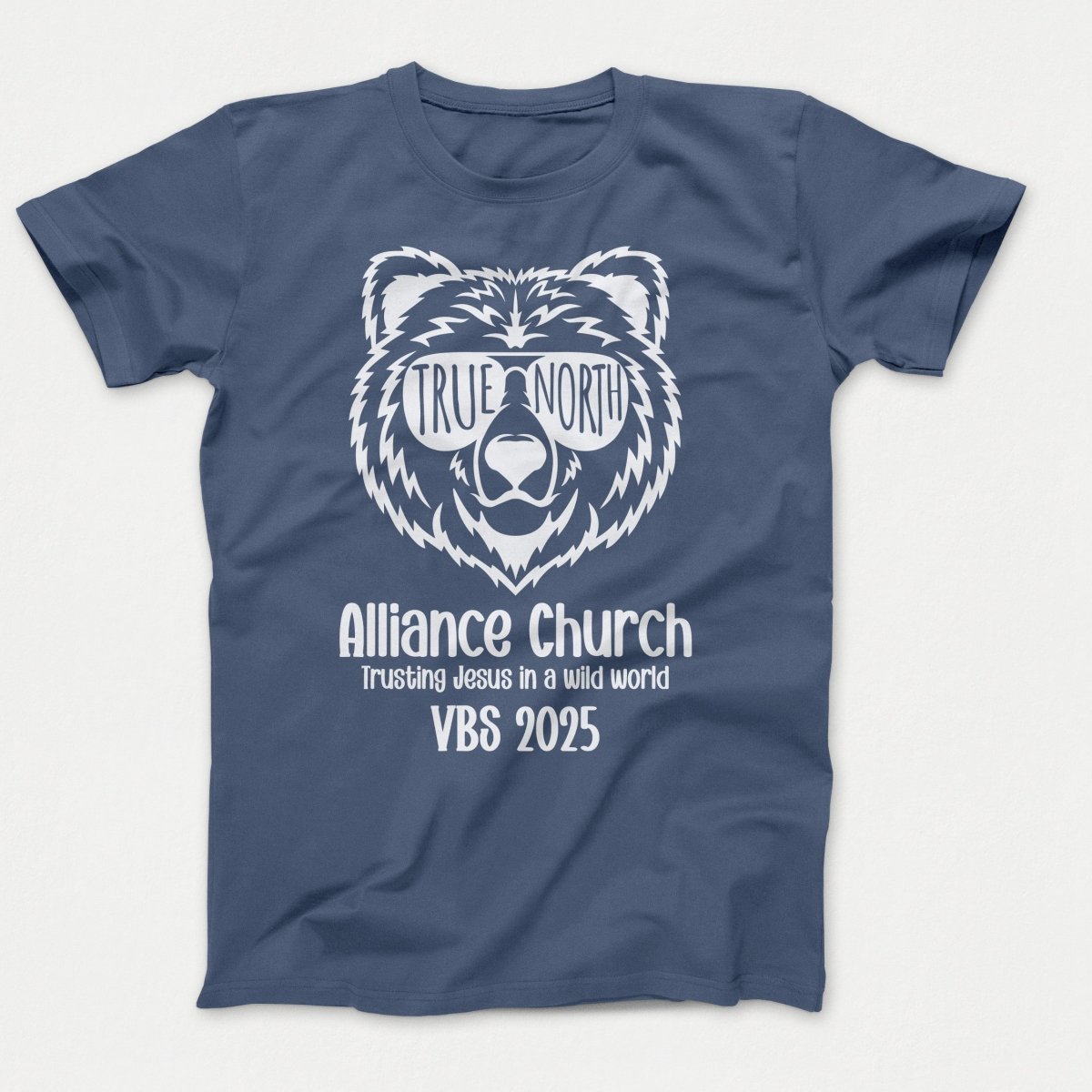 True North VBS Shirts - Bear Face - Youth T-shirts Steel Blue - Polkabean