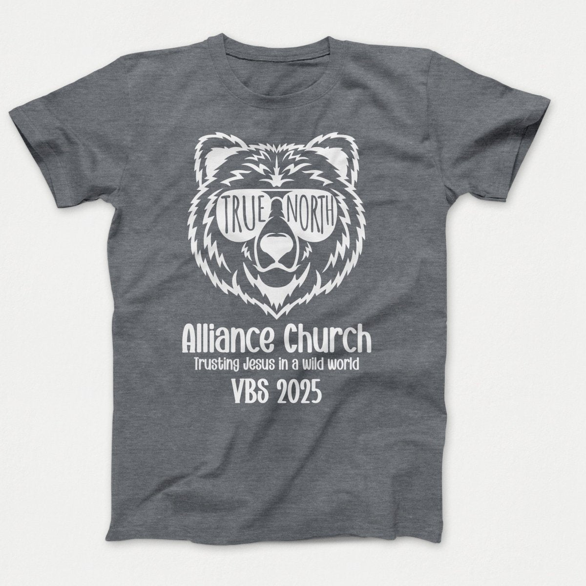 True North VBS Shirts - Bear Face - Youth T-shirts Graphite Heather - Polkabean