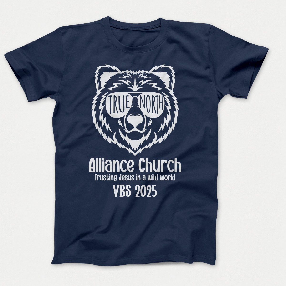 True North VBS Shirts - Bear Face - Youth T-shirts Navy - Polkabean