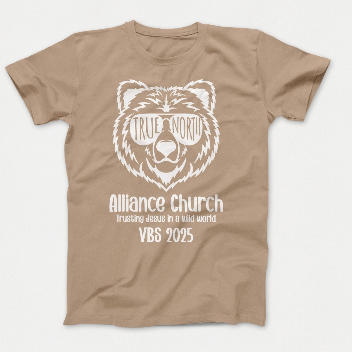 True North VBS Shirts - Bear Face - Youth T-shirts Sand - Polkabean