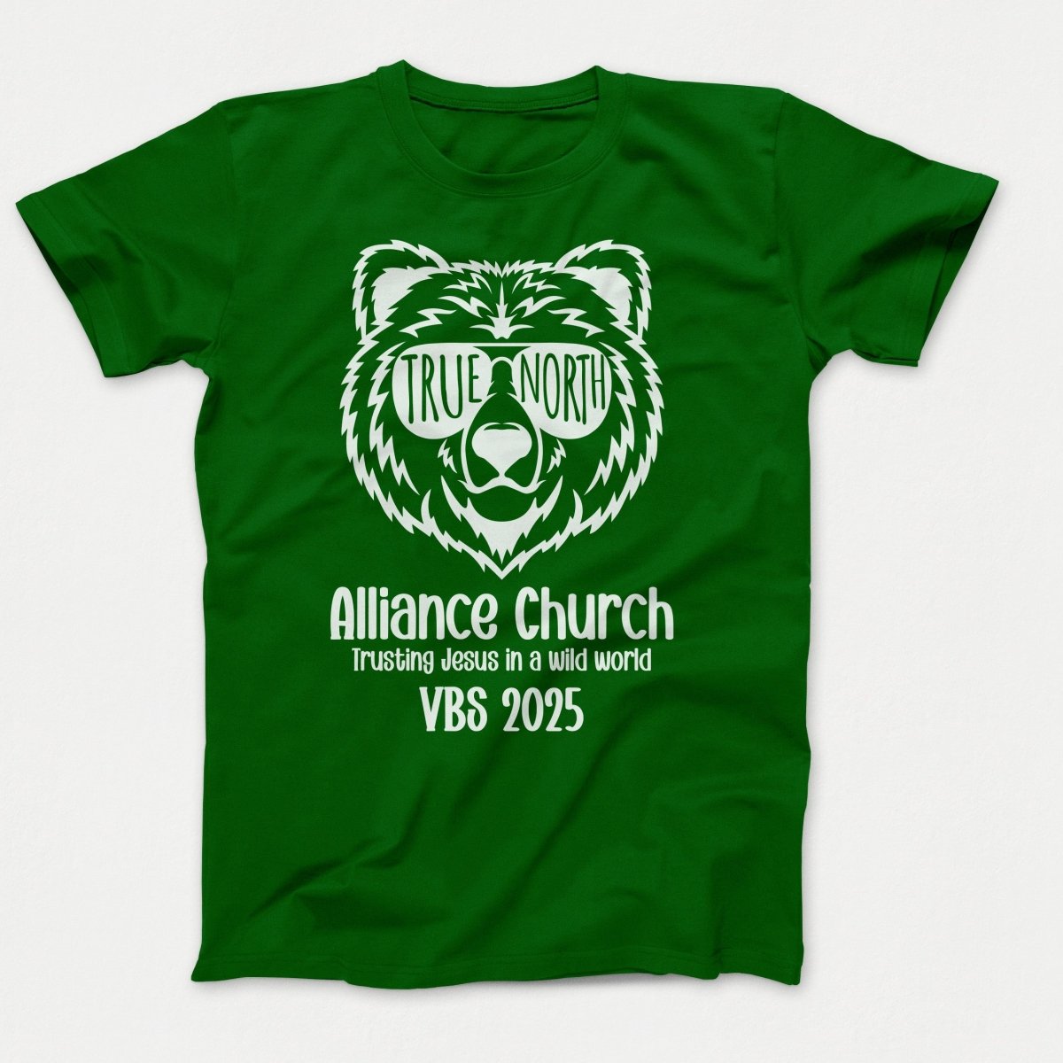 True North VBS Shirts - Bear Face - Youth T-shirts Dark Green - Polkabean